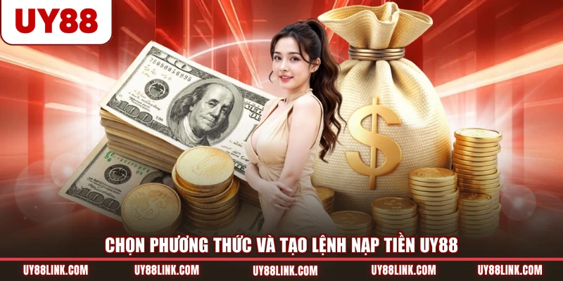 Nạp Tiền UY88 Chọn phương thức và tạo lệnh nạp tiền UY88